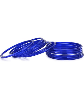 Somil - Blue Bangle Set ( Pack of 12 )