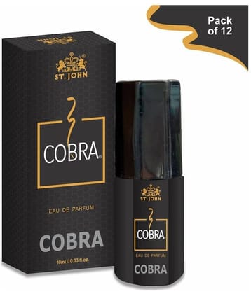 ST.JOHN Cobra Perfume 10ml Long Lasting Pocket Perfume For Men - (120ml)- Pack of 12