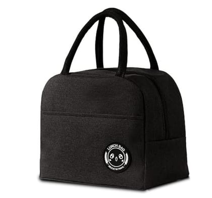 KDR Insulated Lunch Bags for Women Work Student Kids to School Waterproof Thermal Cooler Tote Bag Picnic Organizer Storage Tiffin Box Portable and Reusable (Black)