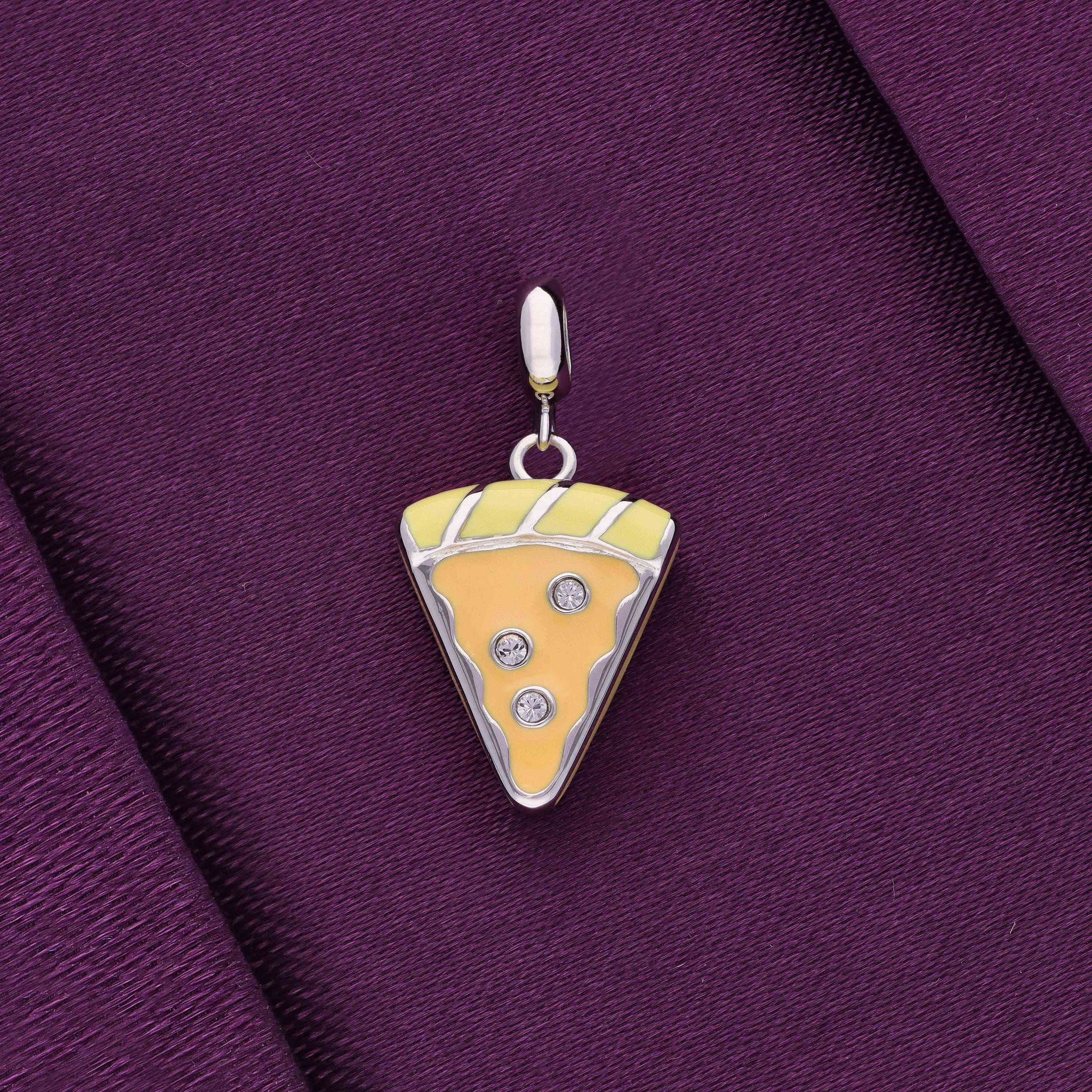 Sterling Butterscotch Pastry Silver Charm Pendant-None / Silver