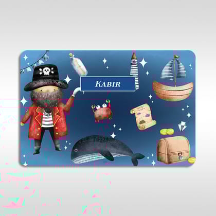 Treasure Island Placemat - Set of 2-Navy Gradient / Flexible (matte finish) PVC Mats