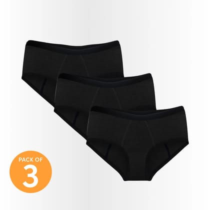 Hip Hugger  Black (Pack of 3)