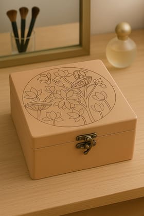 Dbeautify's DIY MDF Elegant Lotus Design Lock Box