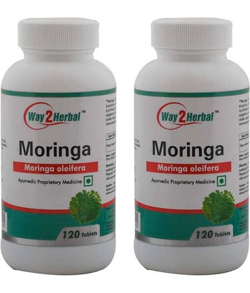 Way2Herbal Moringa Tablets 120 no.s Pack of 2