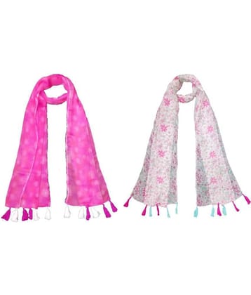 stolevilla Multi Printed Poly Cotton Yarn Stoles ( Pack of 2 )