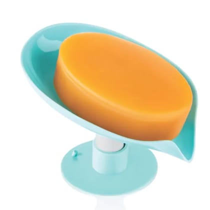 DHRUVINSRI Soap Holder Stand Self Draining Soap Dish Holder Soap Box with Suction Cup, 2 Pc Set