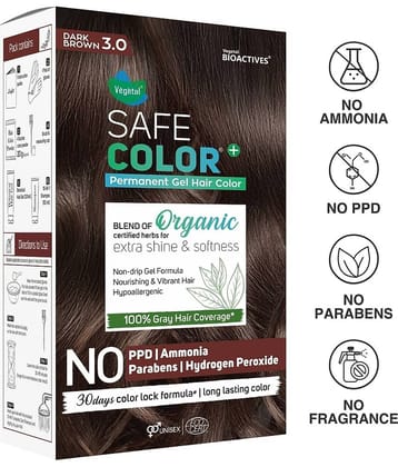 Vegetal Natural Semi Permanent Hair Color 70 g Dark Brown