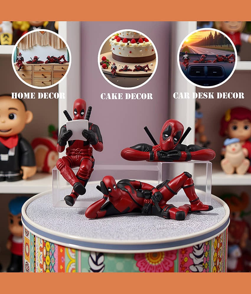 3MADS 3 Piece of Super Hero inspired decorative figurines