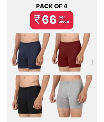 Paryag Pack of 4 Cotton Blend Trunks For Men's ( Multicolor )
