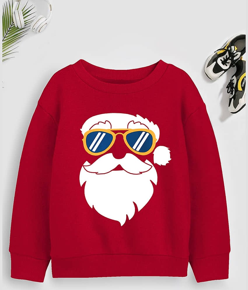 Trampoline Pack of 1 Boys Cotton Blend Sweatshirt ( Red )