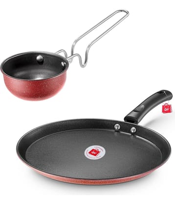LAZYWINDOW Non-Stick PTFE (Non-stick) Pots & pan Induction Bottom without Lid 25 cm Diameter 0.5 Ltr
