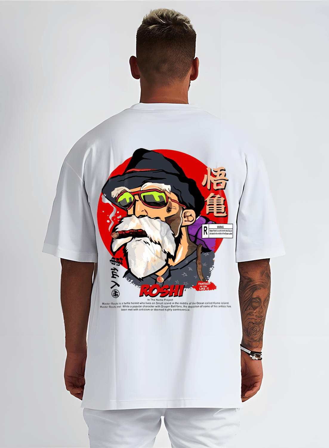 Master Roshi Oversized Premium Cotton T shirts-S