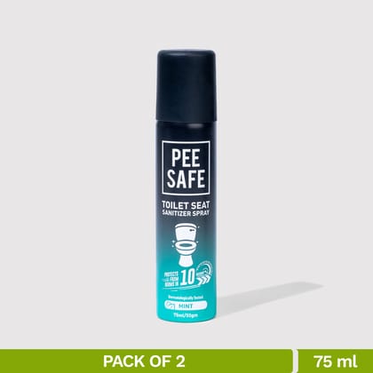 Toilet Seat Sanitizer Spray (Mint) - 75 ML (Pack of 2) Toilet Seat Sanitizer Spray (Mint) - 75 ML (Pack of 2) - Default Title
