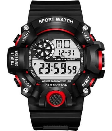 Renaissance Traders - Black PU Digital Men's Watch