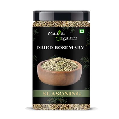 ManHar Organics Dried Rosemary Leaves Jar 200gm | Aromatic Herb for Cooking, Seasoning, Marinades & Baking | Mediterranean Flavor | Rosemary Herbal Tea for Hair Growth