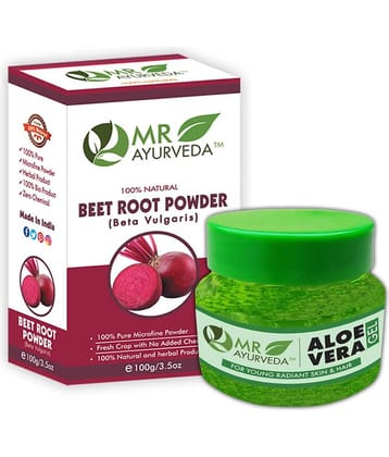 MR Ayurveda Aloe Vera Gel & BeetRoot Powder Hair Scalp Treatment 200 g Pack of 2