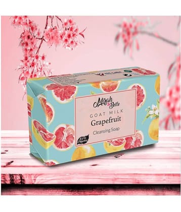 Mirah Belle - Organic Goat Milk, Grapefruit Cleansing Soap 125gm -For Oily, Pigmented & Blemished Skin- Handmade Soap