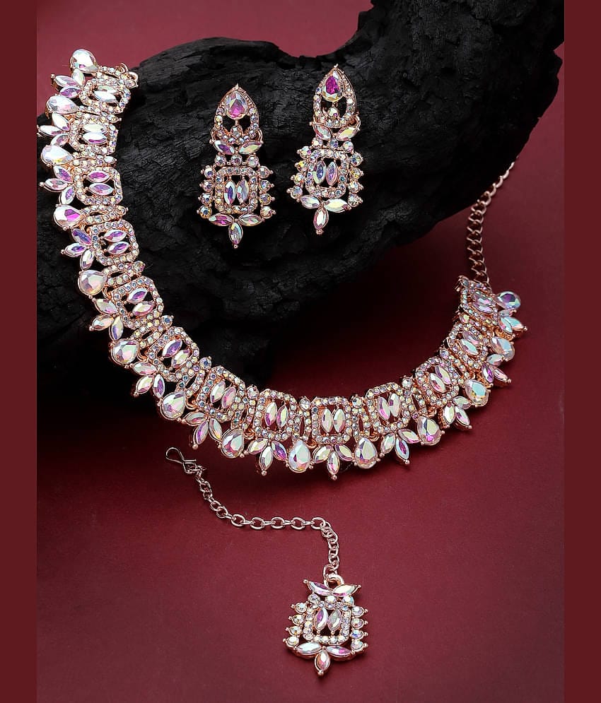 Sukkhi Rose Gold Alloy Necklace Set ( Pack of 1 )