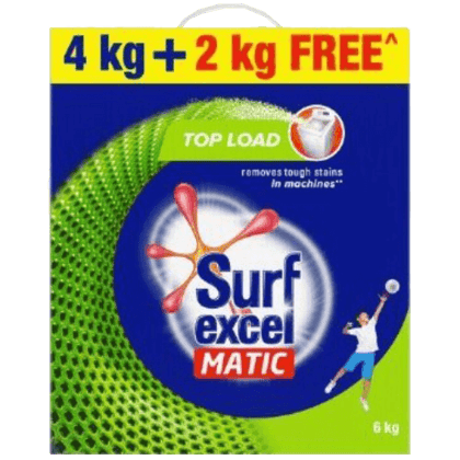 Surf Excel Detergent Powder Matic Top Load 4Kg+2Kg Free