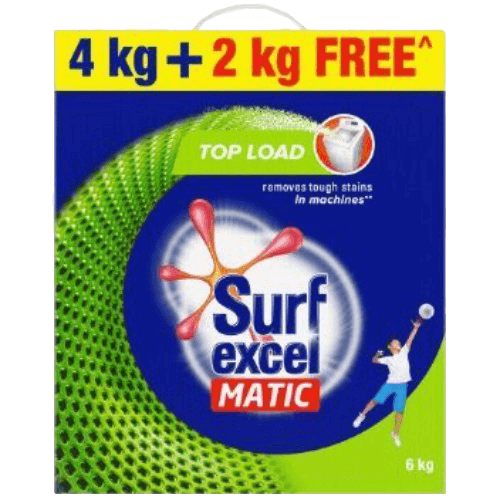 Surf Excel Detergent Powder Matic Top Load 4Kg+2Kg Free