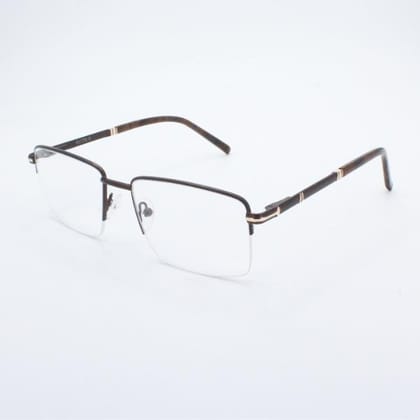 Lensoz Elite X Luxe Half Rim Rectangle - Medium - Deep Brown