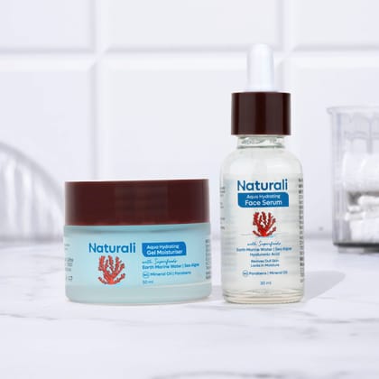 Naturali Aqua Hydration Combo - Aqua Hydrating Serum + Aqua Hydrating Gel Moisturiser-30ml+50ml