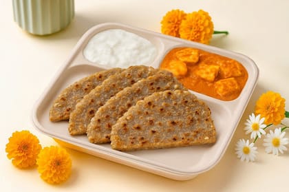 Sabudana Paratha & Paneer Makhani Vrat Thali