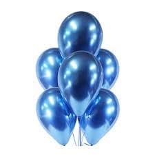Royal Blue Chrome Balloon Latex / Rubber Balloons - Helium Quality - 12 inches - Bulk Pack - 50PC