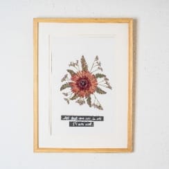 Gerbera Pressed Flower Frame  Handmade Floral Wall Art for Home & Special Gifts