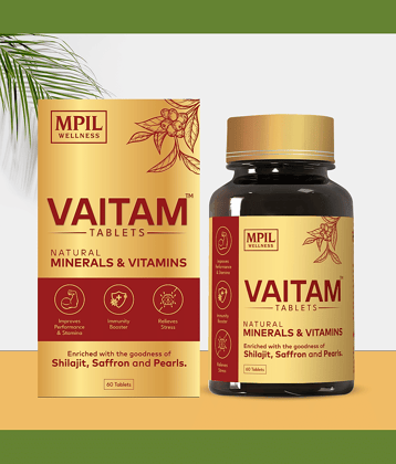 Mpil Wellness Vaitam Tablets| Multivitamin Blended With Shilajit Ashwagandha And Pearls|(60 Tablets)
