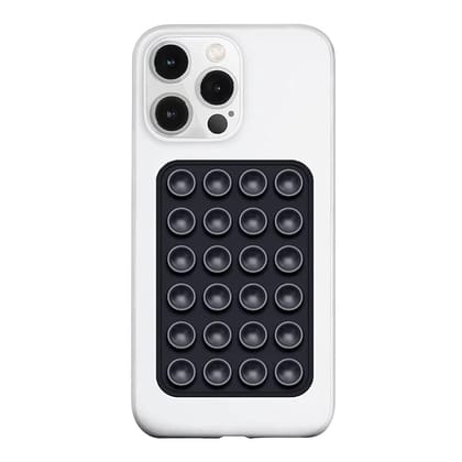 Suction Phone Case (Pack of 3, Multicolour)  Anti-Slip Silicone Back Cover, Multipurpose Hands-Free Sticky Pads for Selfies, Videos, Mirror, Shower, Car Dashboard & Windshield Mount.