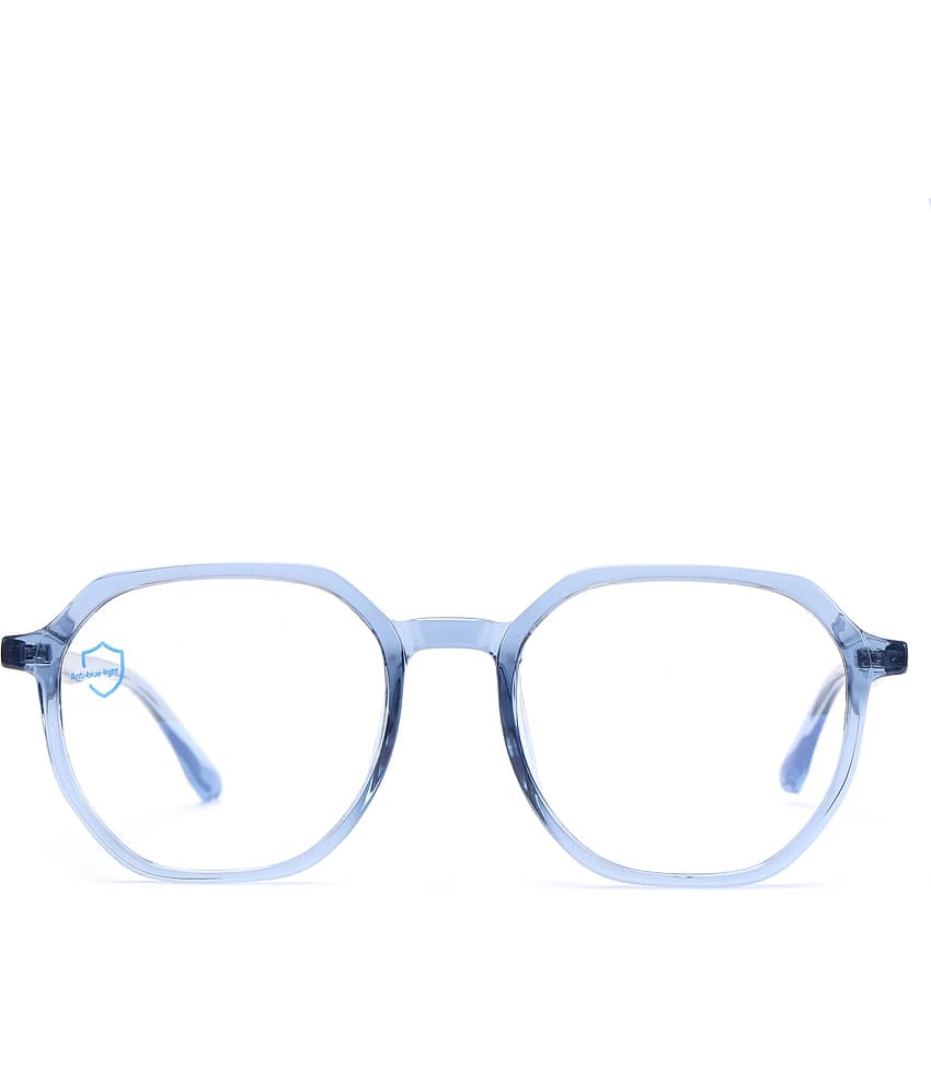 Hexxa Blue Oversized Eyeglass Frame ( Pack of 1 )