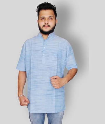 DESHBANDHU DBK - Blue Cotton Men's Kurta ( Pack of 1 )