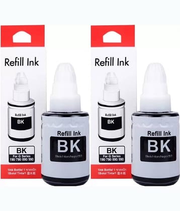 TEQUO For Gi-790 G3010 Black Pack of 2 Cartridge for 790 INK G1000 , G1010 , G1100 , G2000 , G2002 , G2010 , G2012 , G2100 , G3000 , G3010