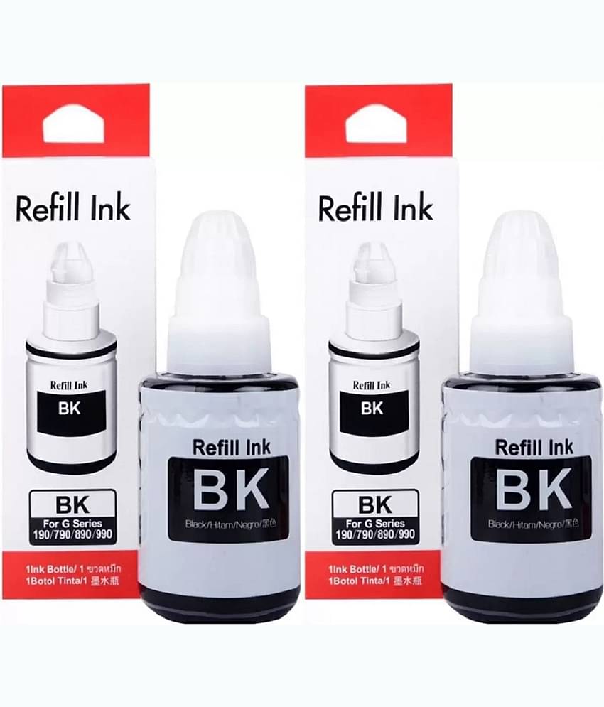 TEQUO For Gi-790 G3010 Black Pack of 2 Cartridge for 790 INK G1000 , G1010 , G1100 , G2000 , G2002 , G2010 , G2012 , G2100 , G3000 , G3010