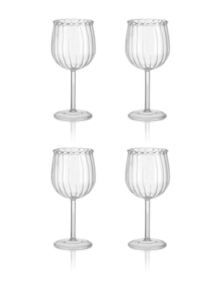 Rose shaped Red Wine Glass-Pack Of 4