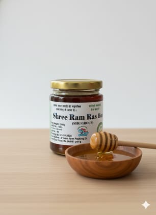 DP Naturals Shree Ram Ras Natural Honey Pure Raw Unprocessed Indigenous Bee Honey SHG Product 250 g