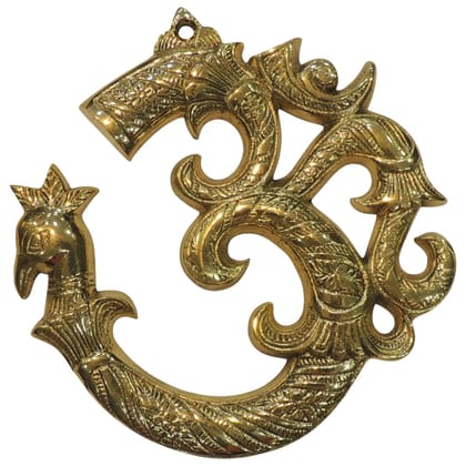 Brass Wall Hanging Om | Entrance Door Decor | Spiritual Wall Art, Height : 6 Inch (FMAS786 C)