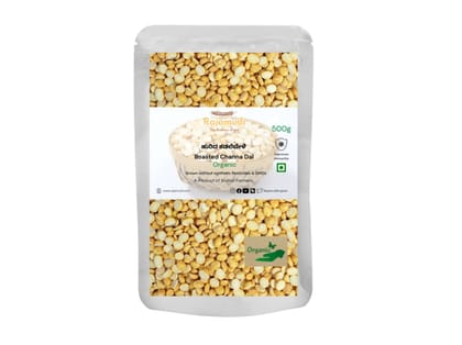 Rajamudi Organics Roasted Channa Dal - 500 Gram