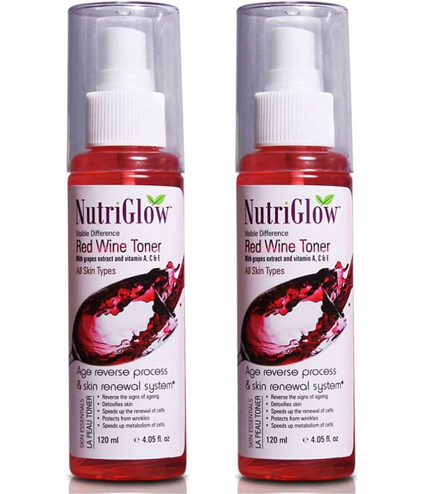 Nutriglow Red Wine Toner Skin Freshener Each 120mL (Pack of 2)