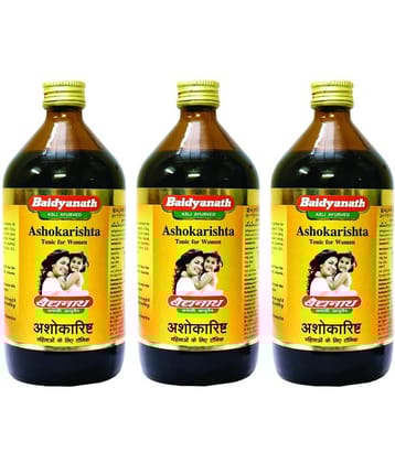 Baidyanath Ashokarishta Asava Menstrual Cycle Liquid 450 Ml Pack of 3