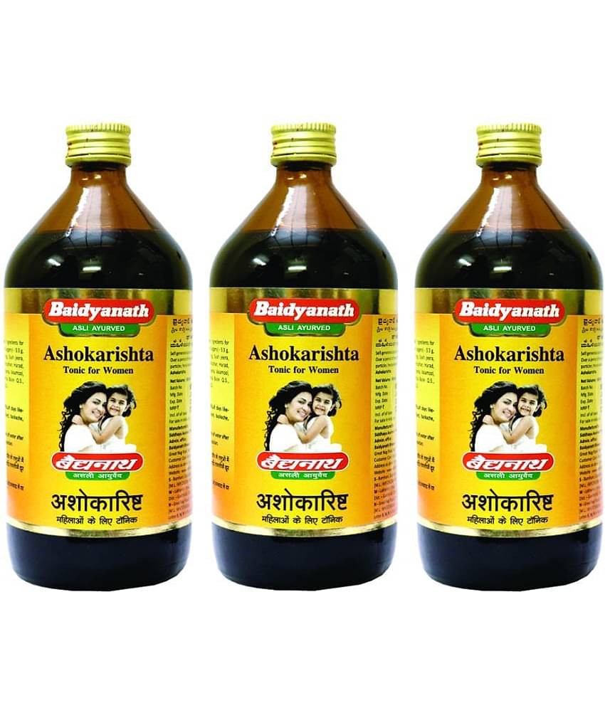 Baidyanath Ashokarishta Asava Menstrual Cycle Liquid 450 Ml Pack of 3