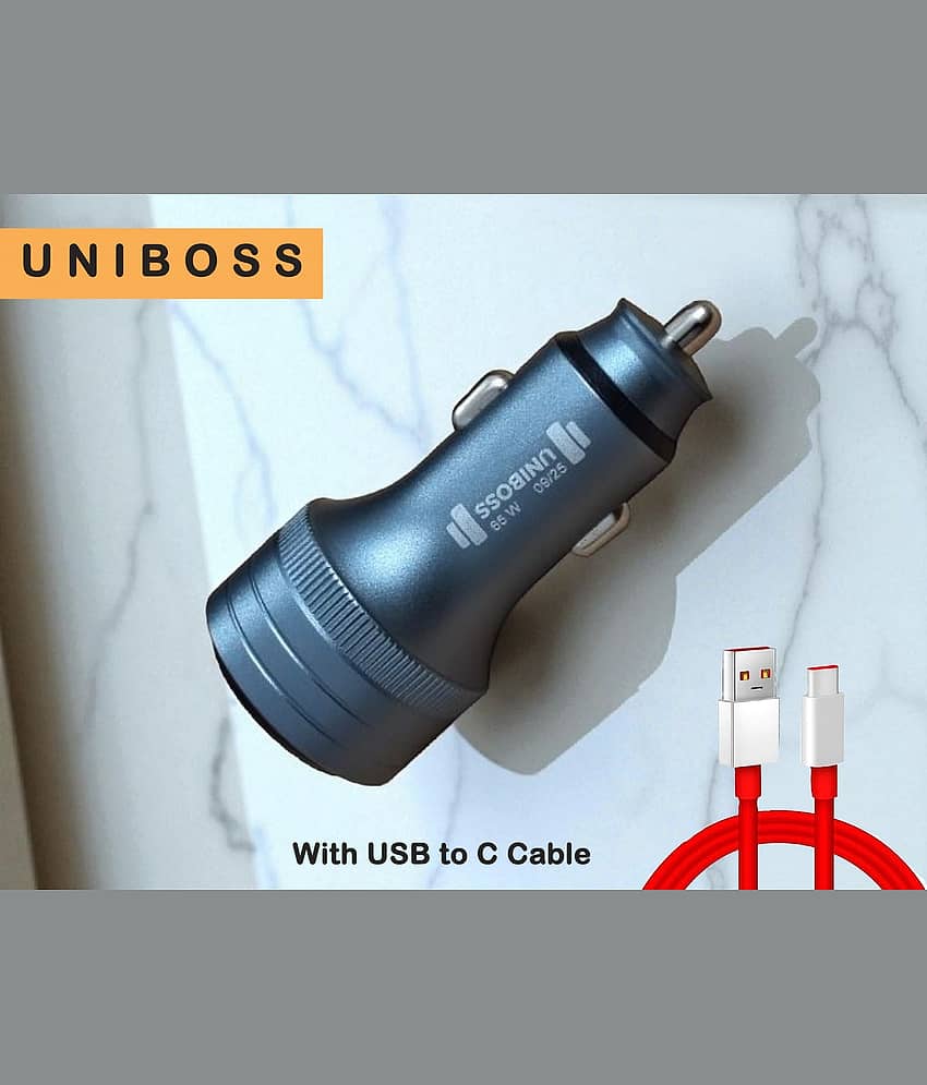 UniBoss Car Mobile Charger 65W Fast & Turbo Grey