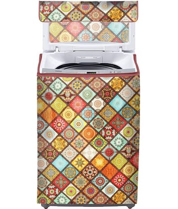 E-Retailer Single Polyester Multi Washing Machine Cover for Universal 7 kg Top Load