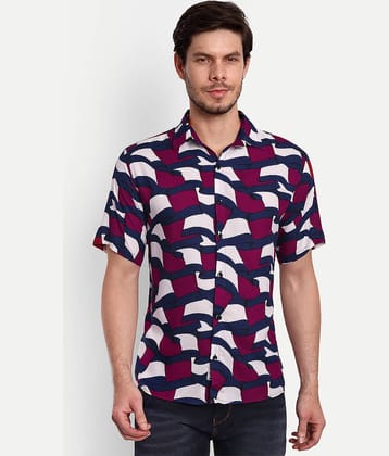 TrendiVastra - Purple Viscose Regular Fit Men's Casual Shirt ( Pack of 1 )