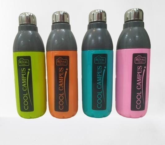 Bottles- Plastic Sports Insulated Water Bottle, 600ml, Set of 1