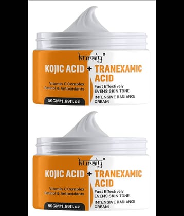 KURAIY Kojic Acid Brightening Wrinkle Removal Freckle Acne Scar removal cream Pack Of 2