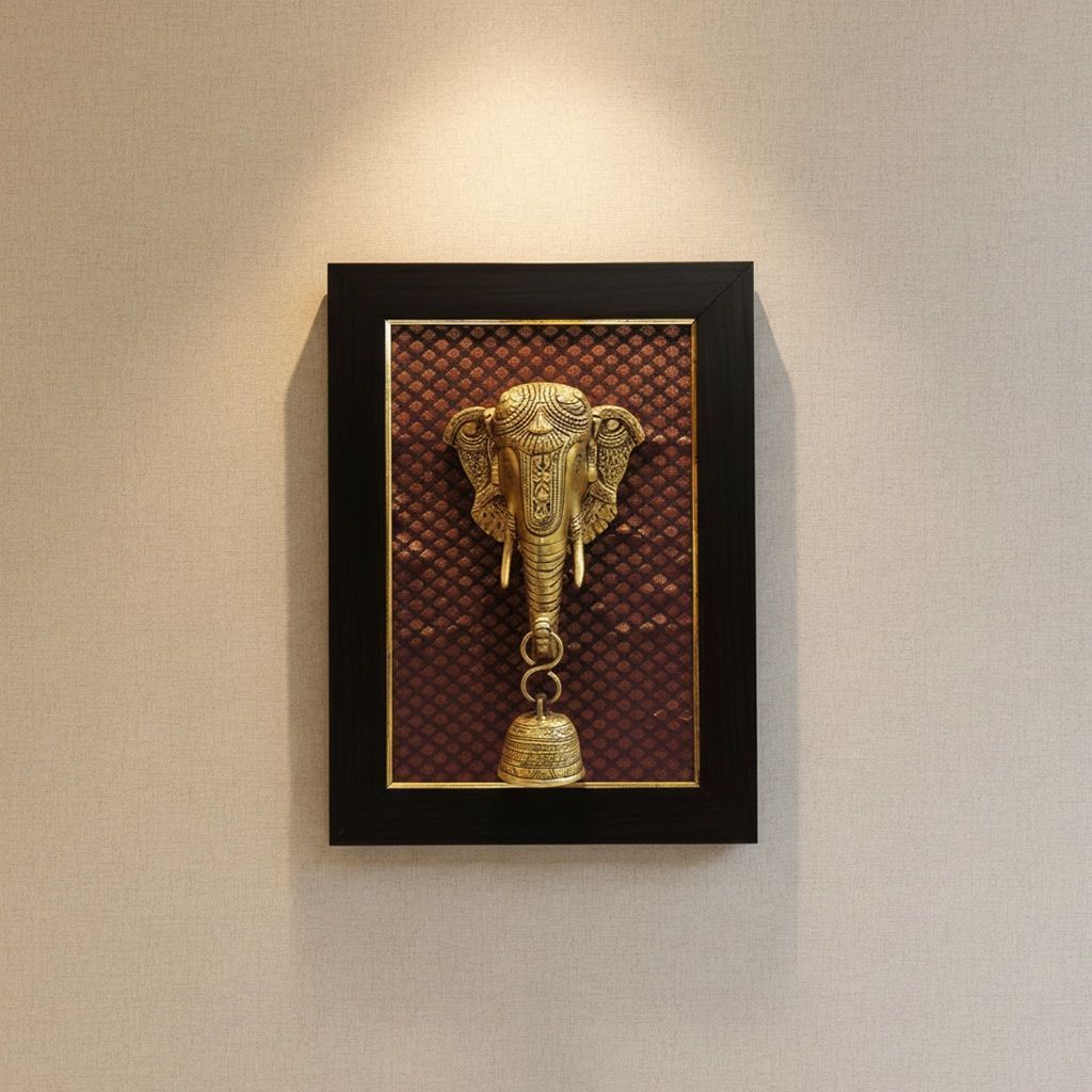 Premium Ganesh Wall Art for Living Room & Vastu, Height : 15 Inch (BSMAS1899 E)