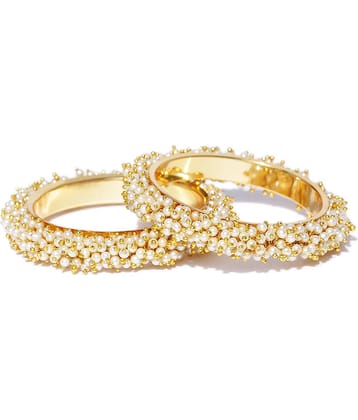 YouBella Pearl Bangle for Women (White)(YBBN_91091_2.4)