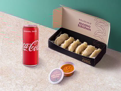 Steamed Veg Momos & Drink Deal - Save Rs.35